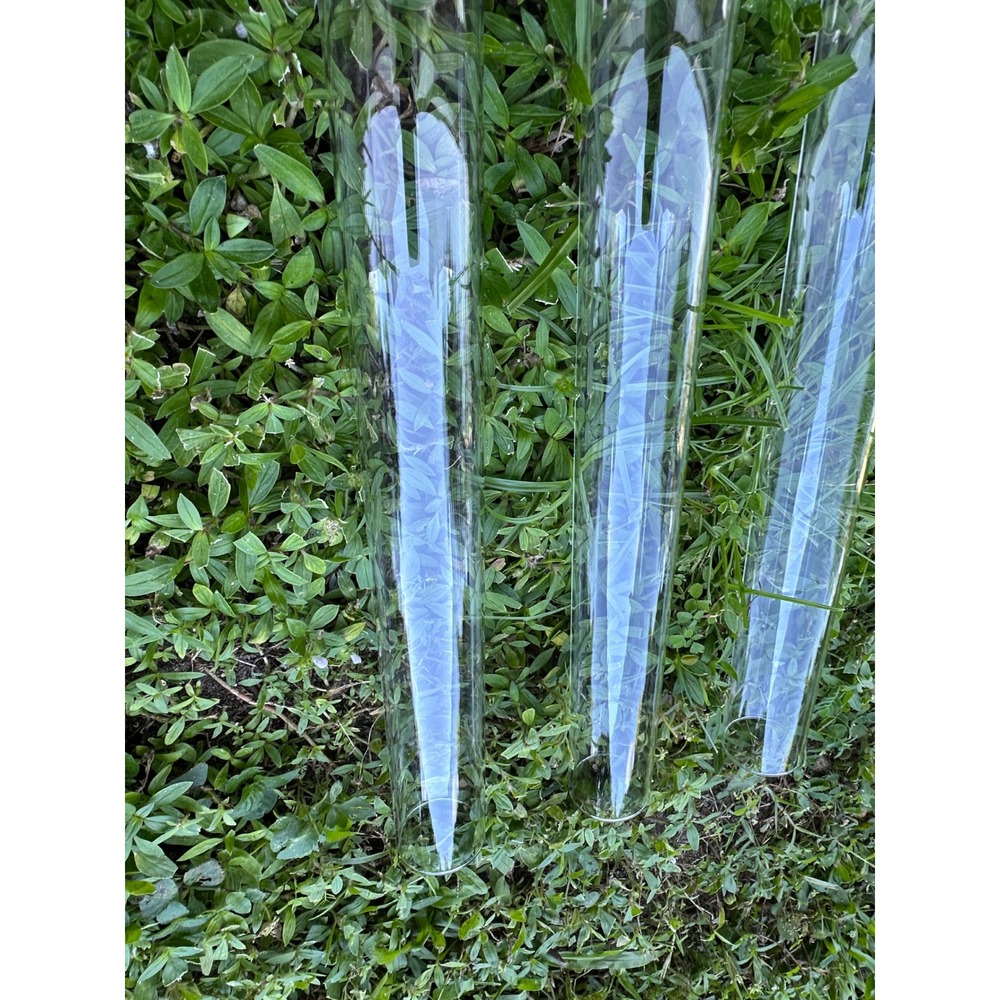 Set of 21 Clear Glass Cylinder Hurricane Chimney Sleeves 18 x 2.5 Inch